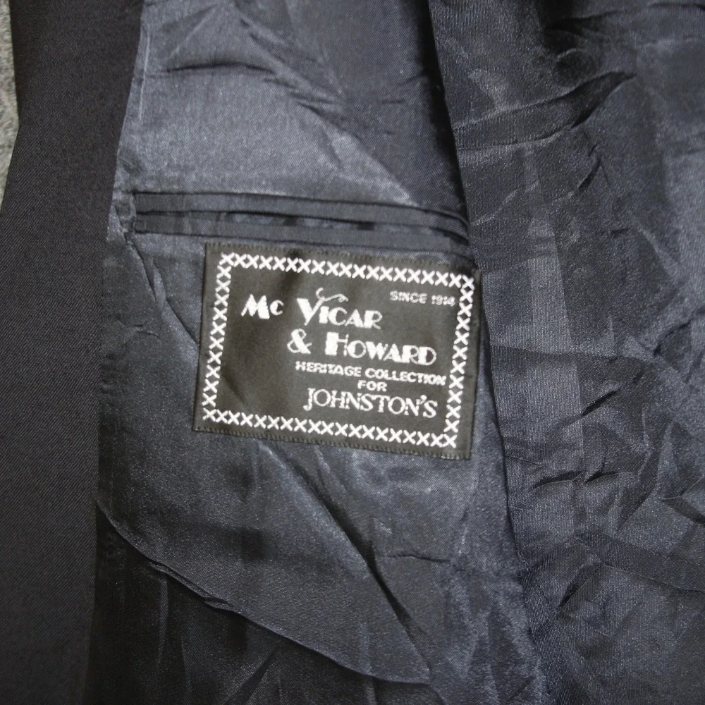 Mc Vicar Howard Blazer Mens 42R Black Wool Ascot Jacket Formal Workwear‎